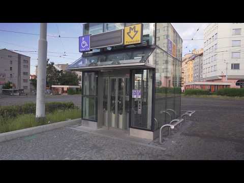 Czech republic, Prague, Palmovka metro station, OTIS elevator