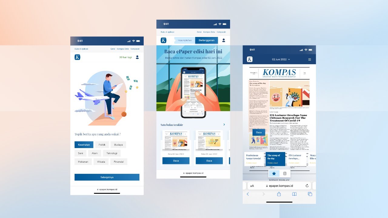 Kompas ePaper Interaction Redesign