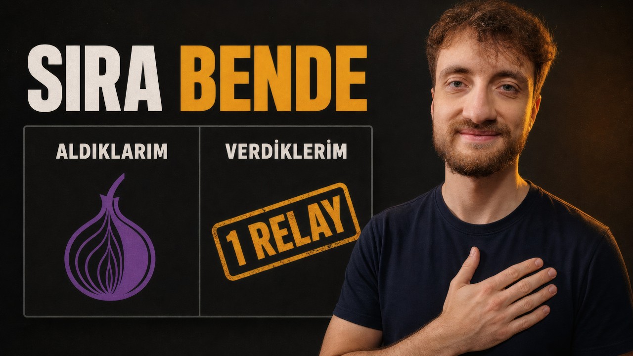 Tor'u Yıllarca Bedava Kullandım, Şimdi Sıra Bende