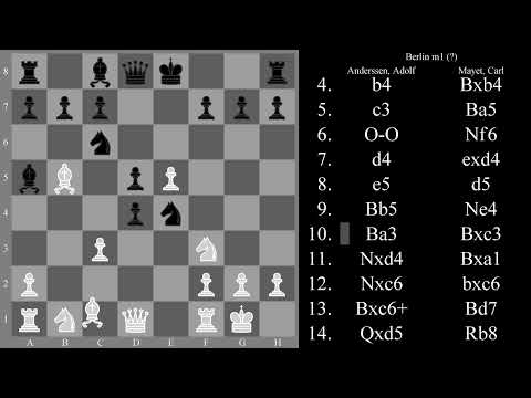 Adolf Anderssen vs Carl Mayet 1851 p2