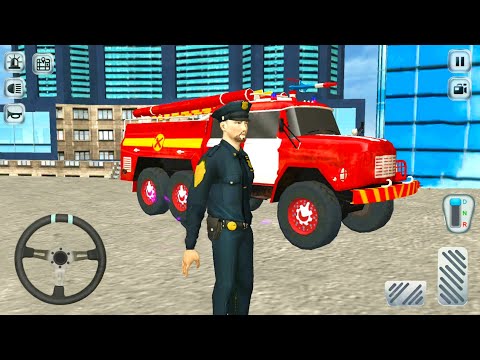 Policeman Firefighter Simulator 2021 - Firetruck Driving Games - Android Gameplay