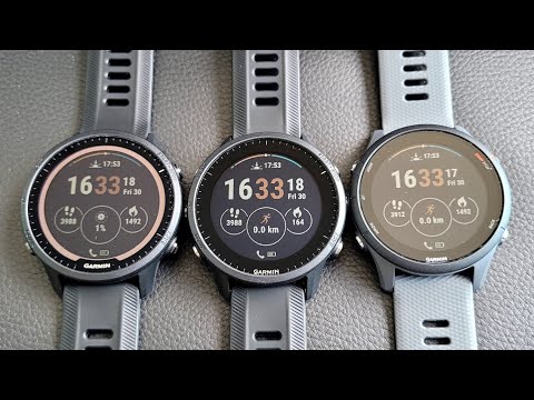 Garmin Forerunner 955 Solar vs 955 Standard vs 255 Standard - Screen comparison