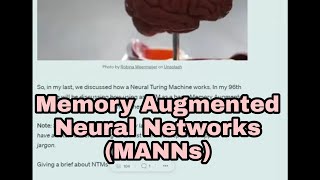Memory Augmented Neural Networks explained