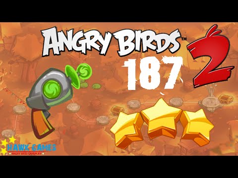 Angry Birds 2 - 3 Stars Walkthrough Level 187 [4K 60FPS]
