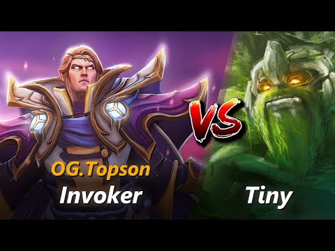 How to Invoker mid vs Tiny (feat. Topson) | First 7 minutes