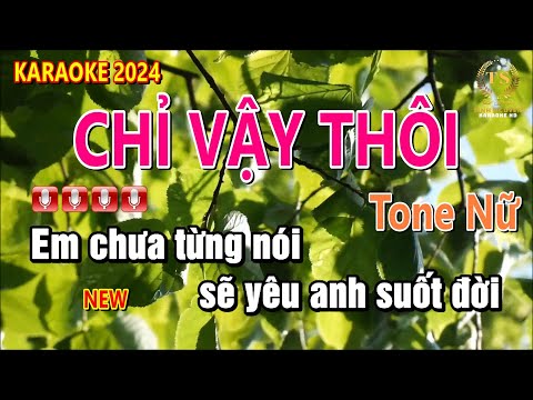 Karaoke Chỉ Vậy Thôi Tone Nữ Nhạc Sống | Sinh Nguyễn Karaoke