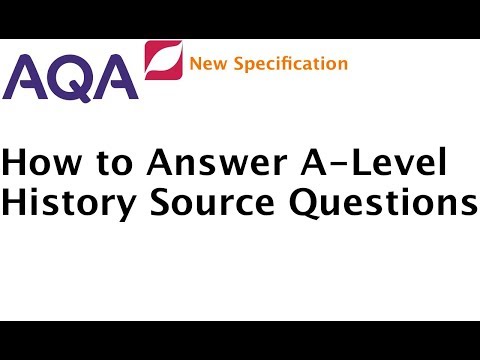 How to answer A level source questions for AQA
