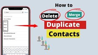 Remove duplicate contacts on iPhone!How to merge contacts iPhone 2022.
