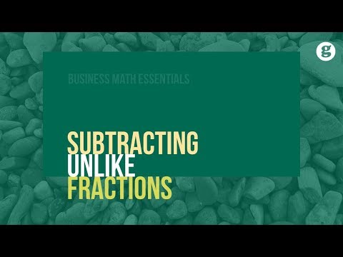 Subtracting Unlike Fractions