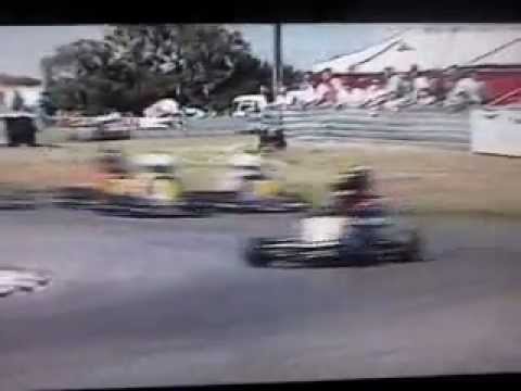 Jenson Button and Dan Wheldon karting