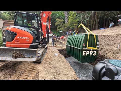 Installation of Advantex AX20-RT septic system pretreatment unit and Roth 1500 G  septic tank EP93.