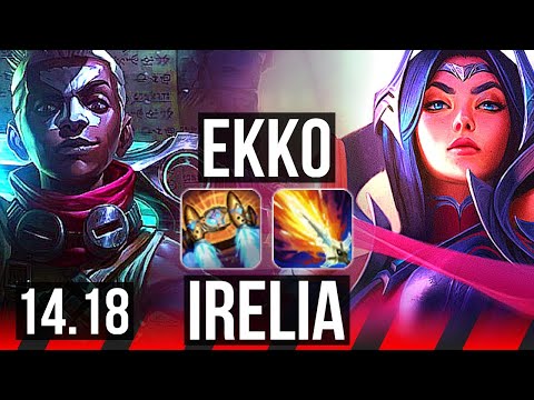 EKKO vs IRELIA (TOP) | 72% winrate, 6/0/1, Dominating | NA Grandmaster | 14.18