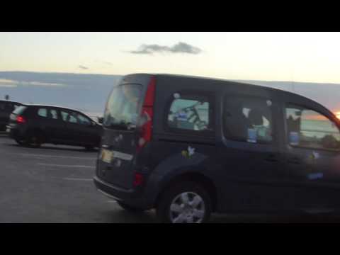 Prestatyn Wales Beach Evening Man Walks into Sea King Canute