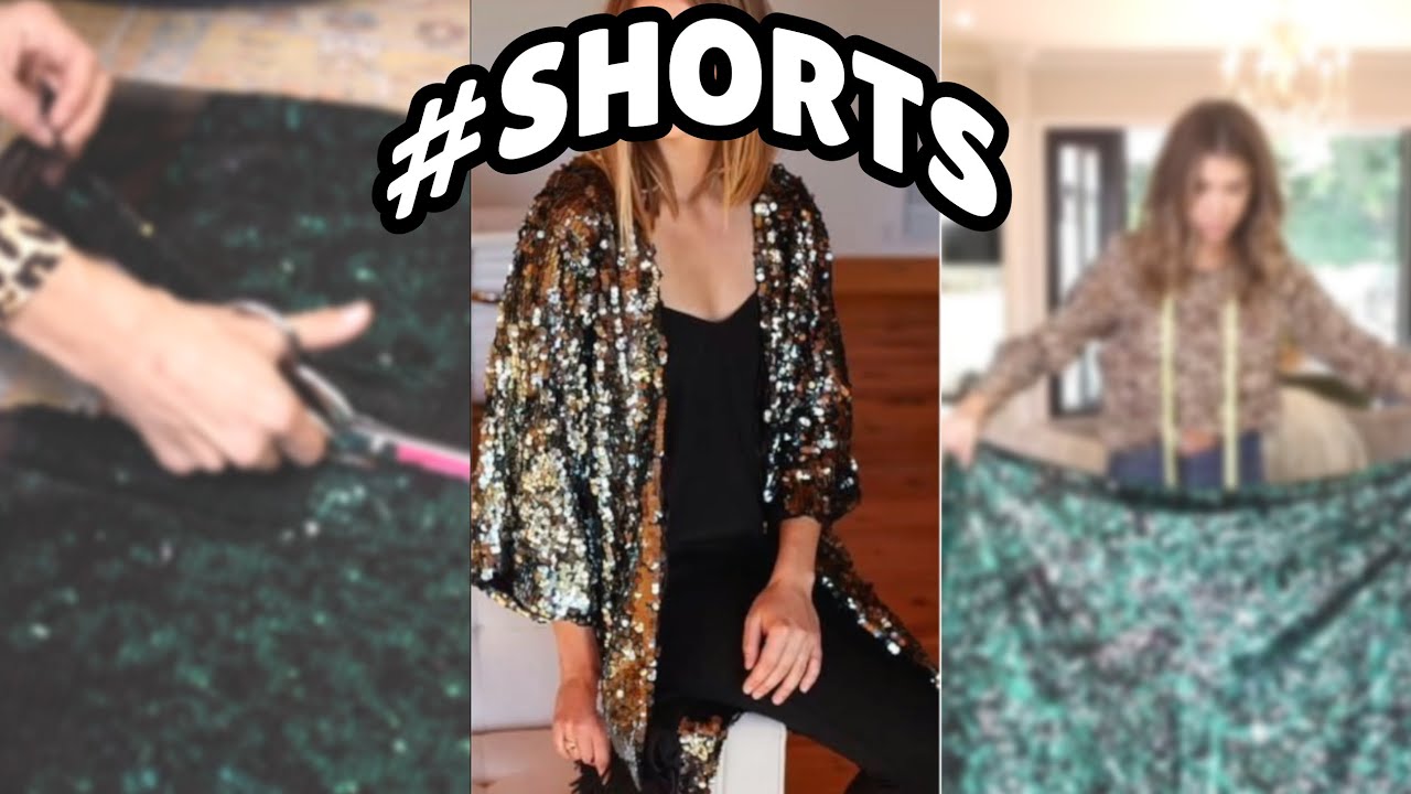 NO-SEW Sequin Cardigan! #shorts | DIY with Orly Shani