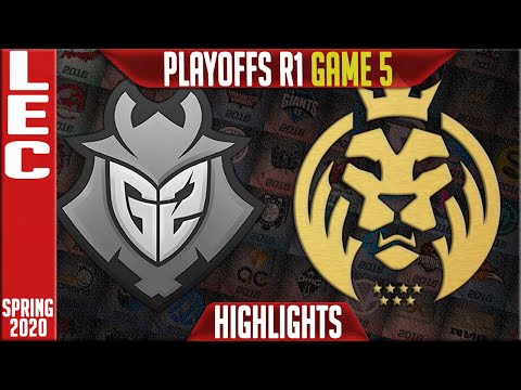 G2 vs MAD Highlights Game 5 | LEC Spring 2020 Playoffs Round 1 | G2 Esports vs MAD Lions G5