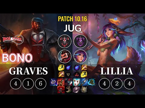 KT Bono Graves vs Lillia Jungle - KR Patch 10.16