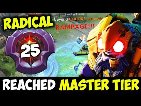 Radical Master Of Tinker Finally Reached Master Tier - Beautiful Rampage Dota 2