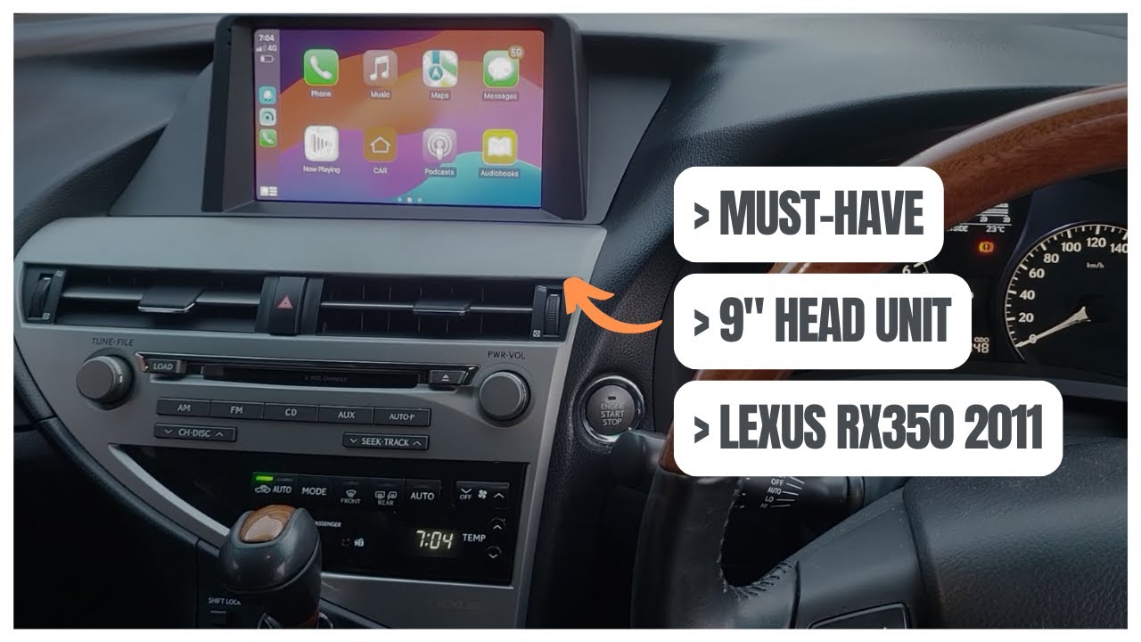 Must-Have: 9" headunit LEXUS RX350 2011 upgrade Wireless Apple Carplay & Amplifier Mouse Control