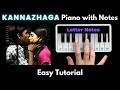 Kannazhaga Piano Tutorial With Notes Anirudh Dhanush Shruthi Haasan 3 Moonu