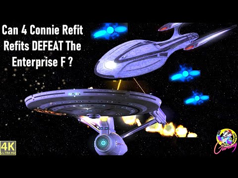 4 Connie Refit Refits VS USS Enterprise F - Star Trek Ship Battles - Bridge Commander