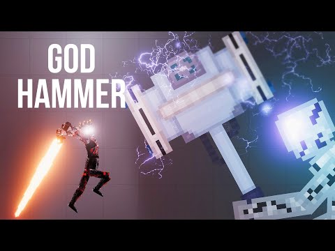 GOD HAMMER vs Dark Soul Boss - People Playground 1.23 beta