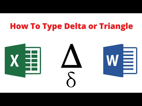 How to type delta or traingle symbol Δ (+ Alt Code or Shortcut)