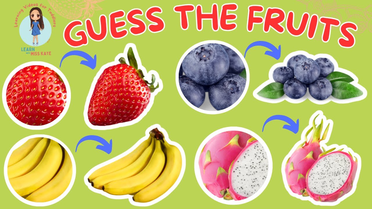 FRUITS NAME for Toddlers | First Words for Babies | Learning Videos for Kids | English Vocabulary