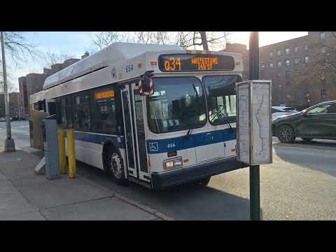 MTA Bus Company | 2012 C40LF On The Q34 Approaching Union Street & 26th Avenue