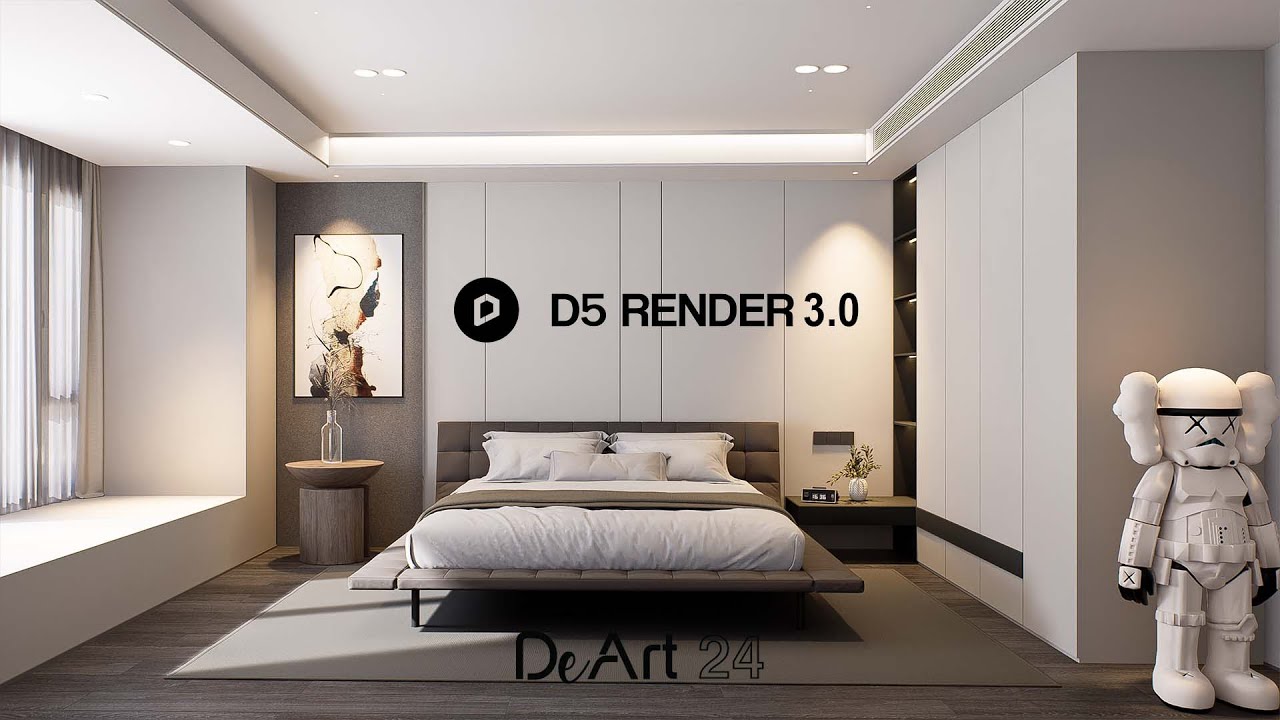D5 Render 3.0 Bedroom Interior Rendering Step by Step Tutorial