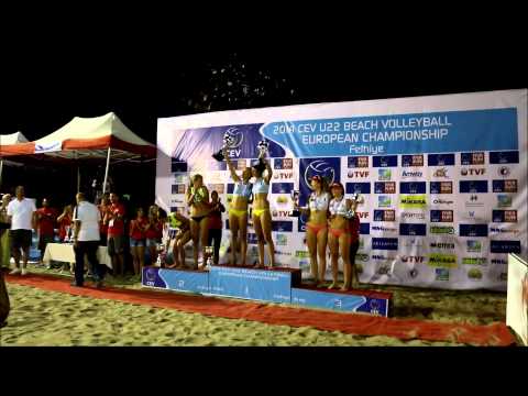 2014 CEV U22 BEACH VOLLEYBALL EUROPEAN CHAMPIONSHIP WOMAN. WINNERS. FETHIYE, TURKEY.