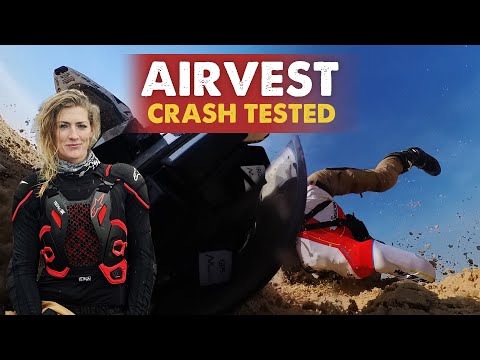 Painful? Motorbike crash video and full Alpinestars TechAir Off Road airvest review