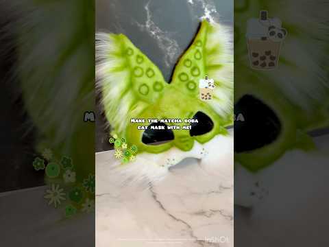 Matcha boba mask ‼️🧋🍵 #fyp #therian #furry #alterhuman