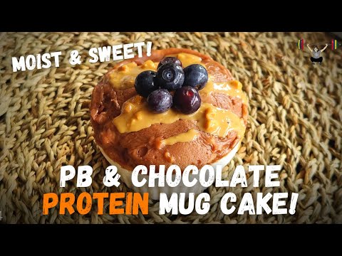 HIGH PROTEIN PEANUT BUTTER CHOCOLATE MUG CAKE | Sweet & Moist! 🍫🧡🥜