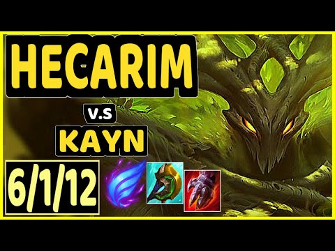 LUROX (HECARIM) vs KAYN - 6/1/12 KDA JUNGLE GAMEPLAY - EUW Ranked GRANDMASTER