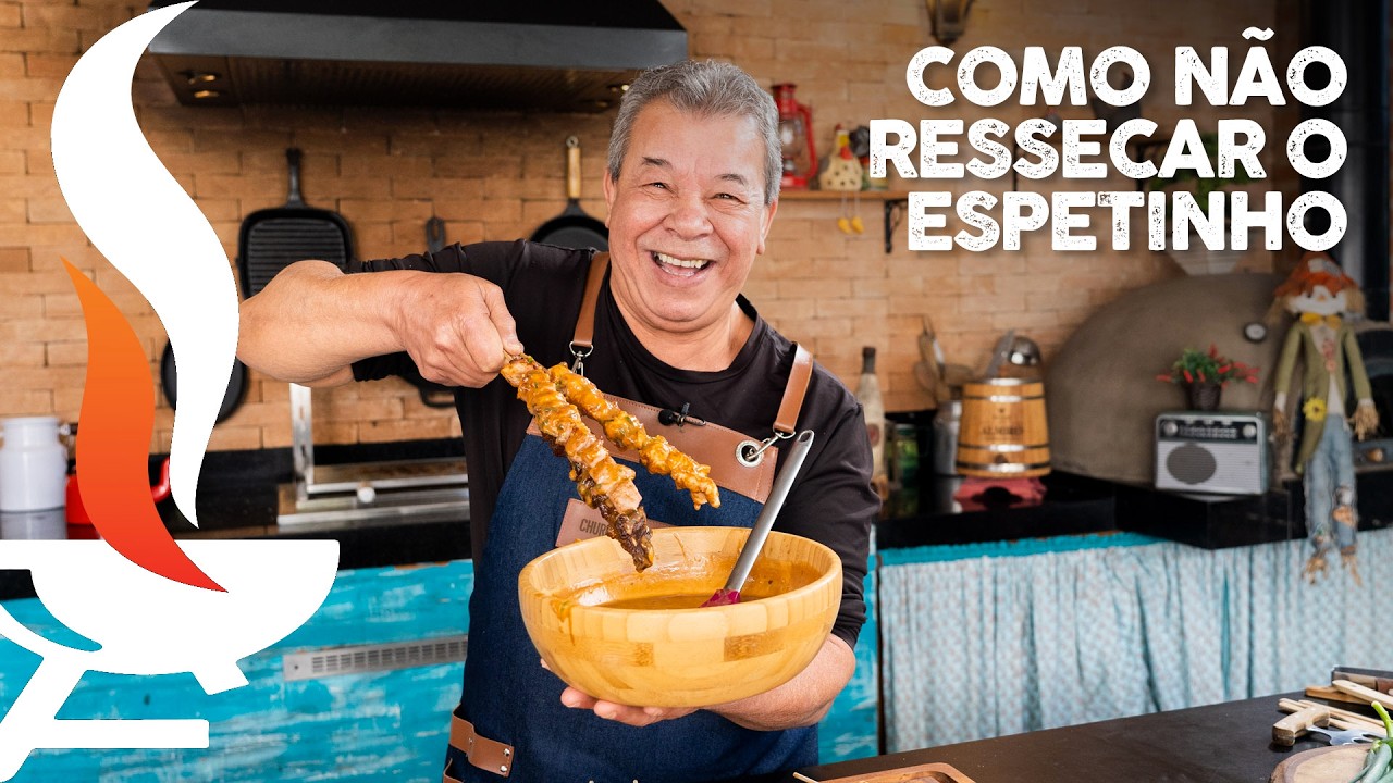 Espetinho seco nunca mais