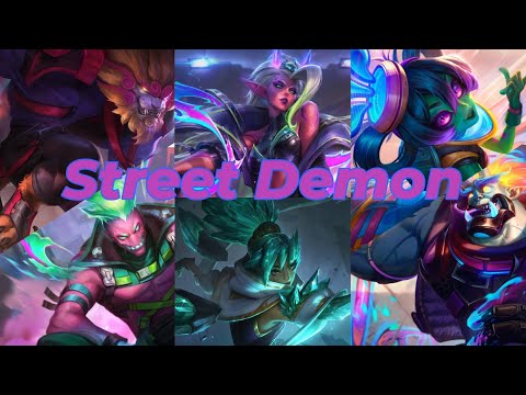 Splash arts skins Street Demon: Brand, Dr. Mundo, Neeko, Rengar y Zyra | Taliyah skin mítica