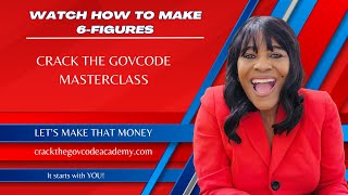 WATCH HOW TO MAKE 6-FIGURES CRACK THE GOVCODE MASTERCLASS