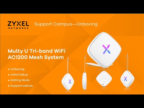 ZYXEL Multy U AC2100 Tri-Band WiFi System Unboxing & Initial Setup [EN]
