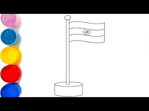 how to draw Indian national flag ! republic day special national flag ! drawing color #republicday