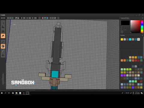 VoxEdit - Free 3D Voxel Art Software - Timelapse Voxel Art Sword