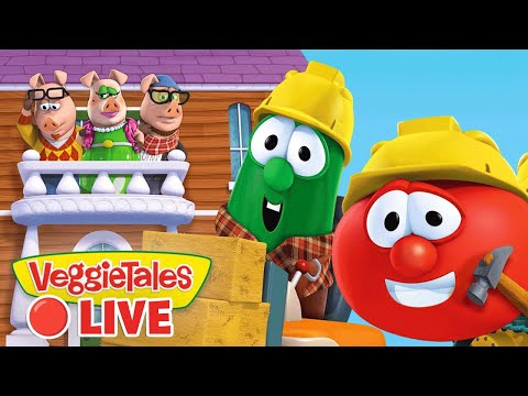 24/7 LIVE 🔴 VeggieTales 🐷 The 3 Little Piggies 🐷 It's Good To Have a Plan!