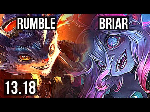 RUMBLE vs BRIAR (TOP) | 5/0/2, 500+ games, 800K mastery | KR Master | 13.18