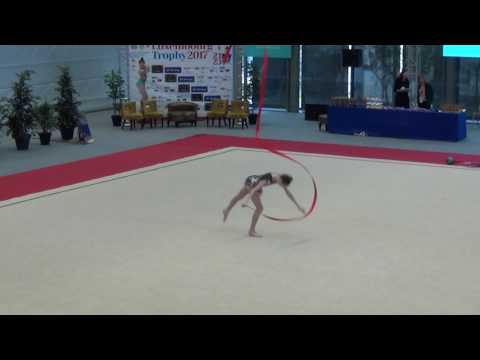 Nina Menshenina RUS ribbon junior all around Luxenbourg Trophy 2017