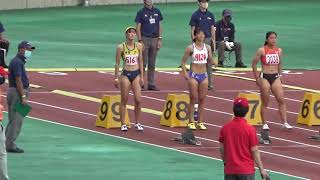2020年埼玉県陸上競技選手権大会　女子100m準決勝２組　宮武、大谷、山崎