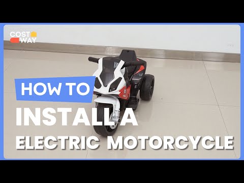 How to Install the  Kids 3 Wheels  Electric Motorcycle | TY327662 #costway #howto