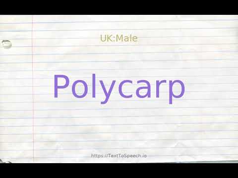 How to pronounce polycarp
