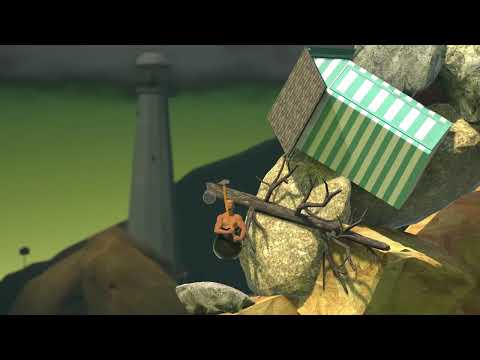 Getting Over It with Bennett Foddy Gameplay Trying to get over