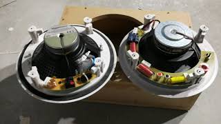 ShortReview Test Vergleich Deckenlautsprecher Amazon Basics 20cm vs. Magnat Interior IC-82