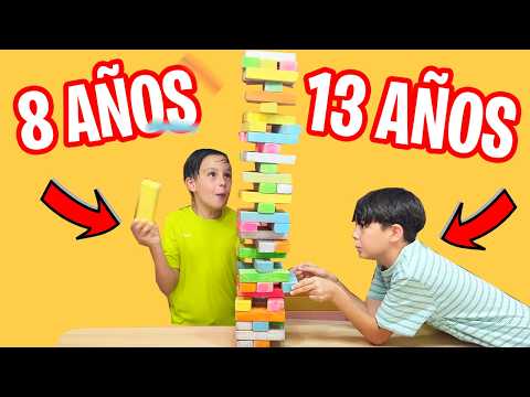 ¡¡El JENGA que  llega hasta.... Juego en FAMILIA Hijos Vs Madre