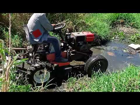 Trator Caseiro Passando No Rio Da Chácara Tamboril! COMO FAZER TRATOR CASEIRO?